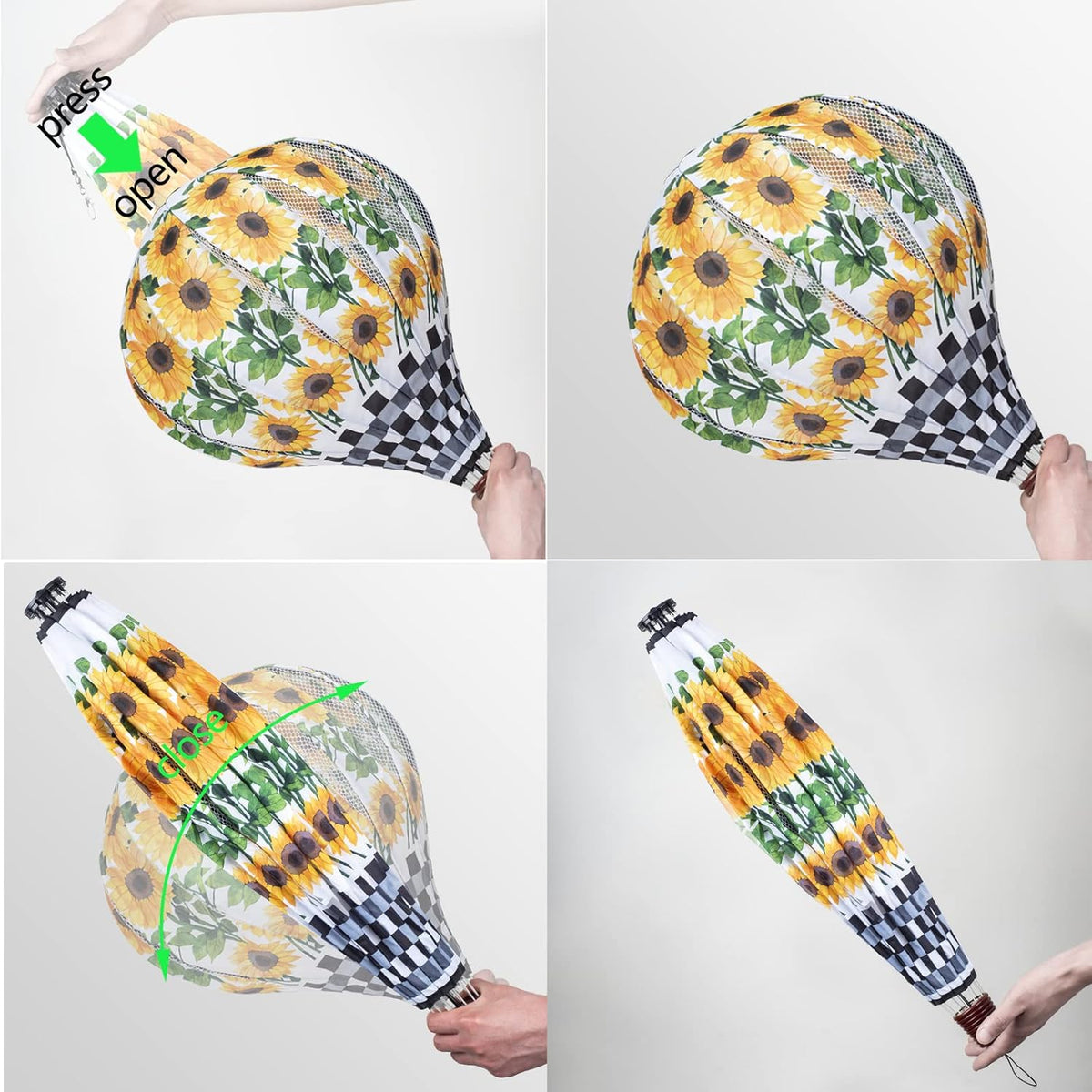 Giant Sunflower Hot Air Balloon Garden Wind Spinners Large Pinwheels Whirligigs Windmill Toys for