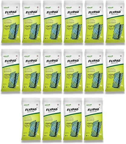 RESCUE! FlyPad – Sticky Fly Traps for Indoor & Outdoor Use - 16 Pack (32 Traps)