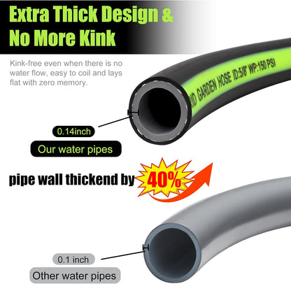 SYEENIFY Garden Leader Hose 5/8 in. x 6 ft Short Water Hose Male/Female Heavy Duty Hybrid Garden