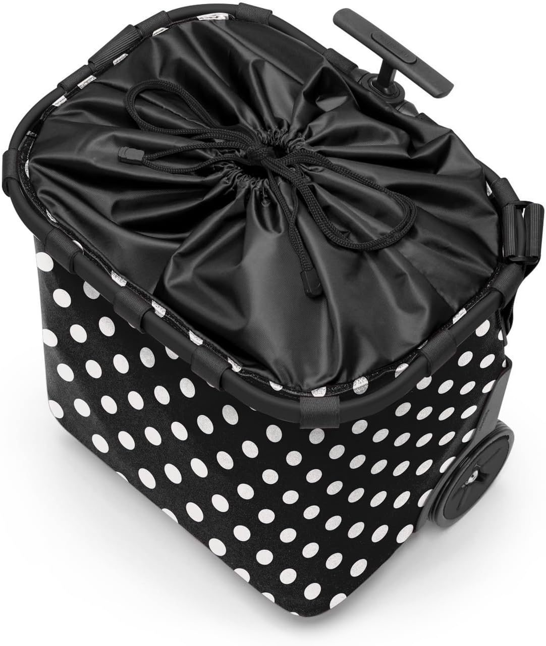 reisenthel carrycruiser dots White - Portable Shopping Trolley with Sturdy Aluminum Frame, Shoulder