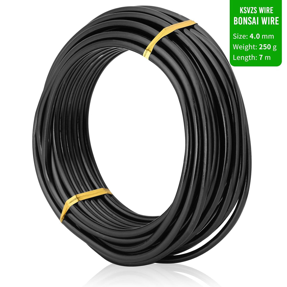 Black-4.0-Anodized Aluminum Bonsai Training Wire 250g Large Roll,Many Size to Choose,KSVZS Bendable