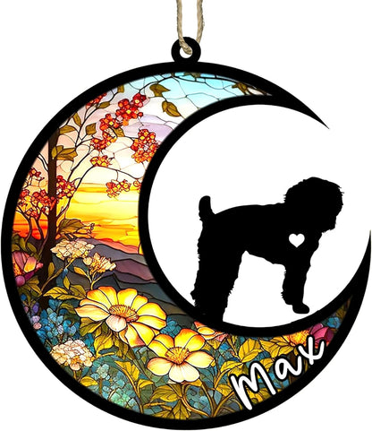 Personalized Dog Memorial, Custom Name Schnoodle Dog Christmas Ornament with Name, Custom Breeds