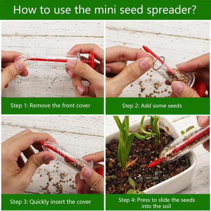 17 PCS Mini Seed Spreader, New Mini Gardening Spreaders, Mini Sowing Seed Dispenser, Reusable