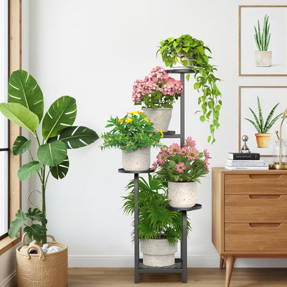 TOSKING 5 Tier Tall Plant Stand Indoor Outdoor, Heavy Duty Corner Shelf for Plants & Decor, Space