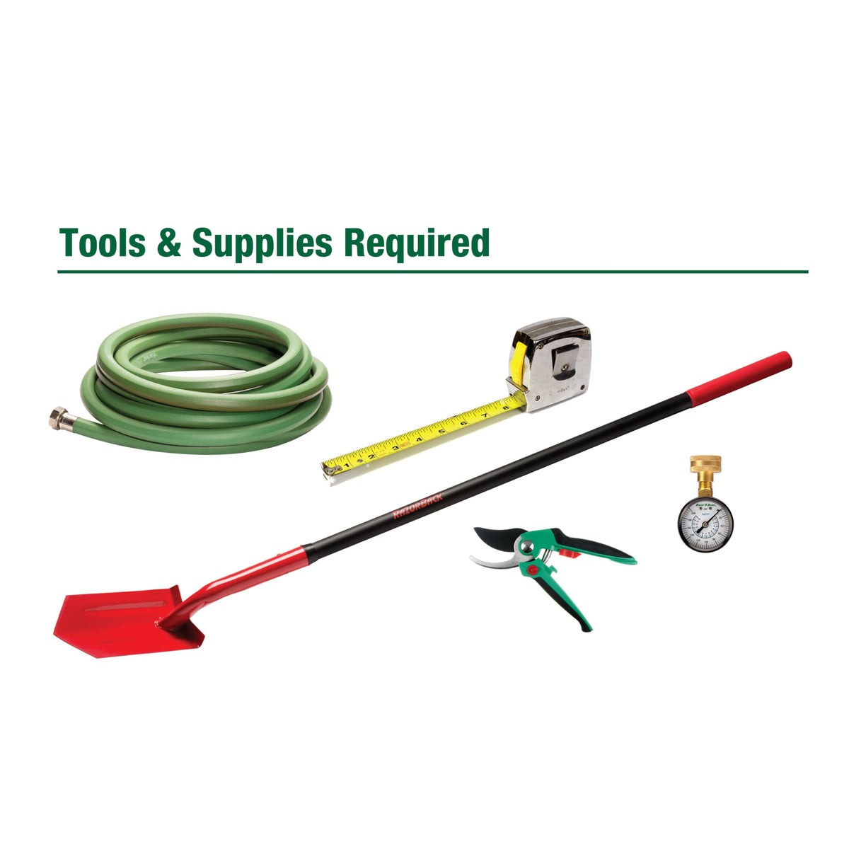 Rain Bird 32HE In-Ground Pro Rotor Pop-up Sprinkler System Kit with Click-N-Go Garden Hose