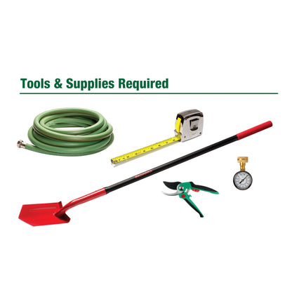 Rain Bird 32HE In-Ground Pro Rotor Pop-up Sprinkler System Kit with Click-N-Go Garden Hose