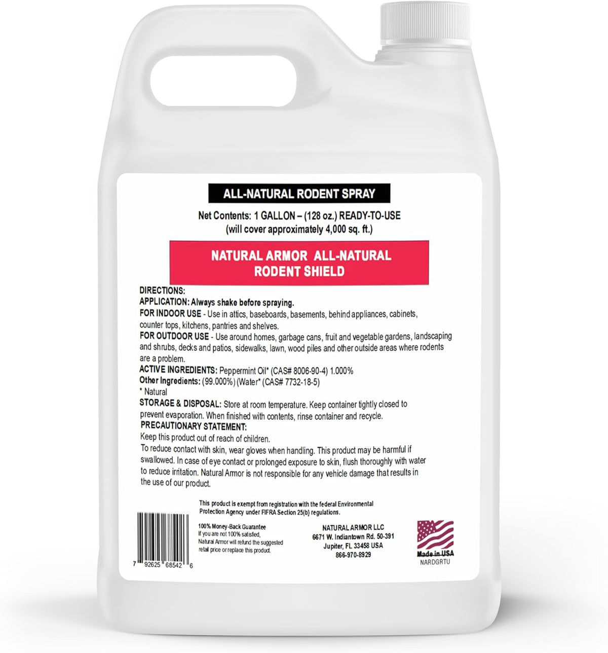 Peppermint Repellent for Mice/Mouse, Rats & Rodents. Natural Spray for Indoor & Outdoor Use.