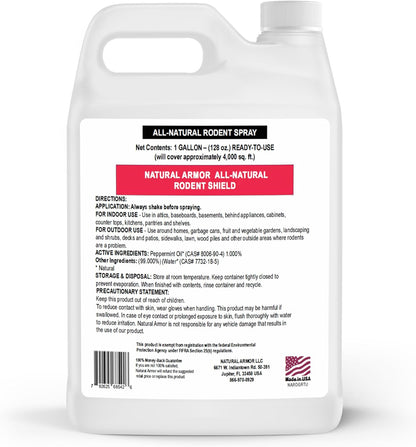 Peppermint Repellent for Mice/Mouse, Rats & Rodents. Natural Spray for Indoor & Outdoor Use.