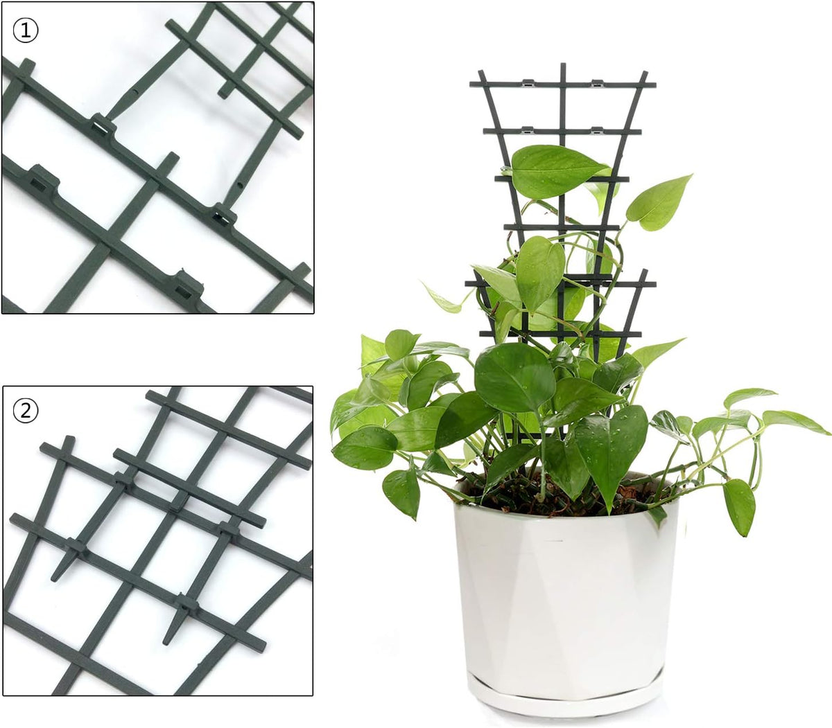 Plant Trellis Indoor, 6Pcs Stackable Plant Trellis for Climbing Plants Indoor, Small Plant Climbing