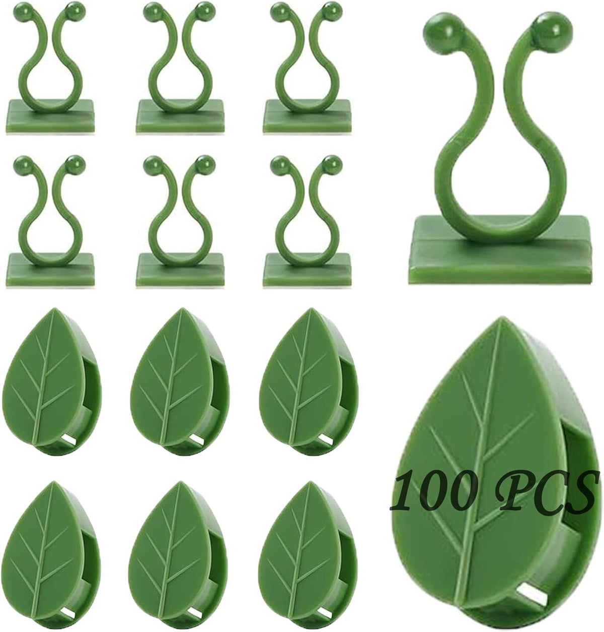Plant Climbing Wall Fixture Clips, 100Pcs Self-Adhesive Plant Fixer Wall Clips Hook Vines Traction
