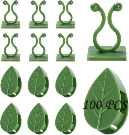 Plant Climbing Wall Fixture Clips, 100Pcs Self-Adhesive Plant Fixer Wall Clips Hook Vines Traction