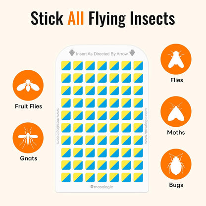 Mosalogic Sticky Card Plug Refill Replacement Glue Cards for Flying Insect Trap Indoor-10pack (No