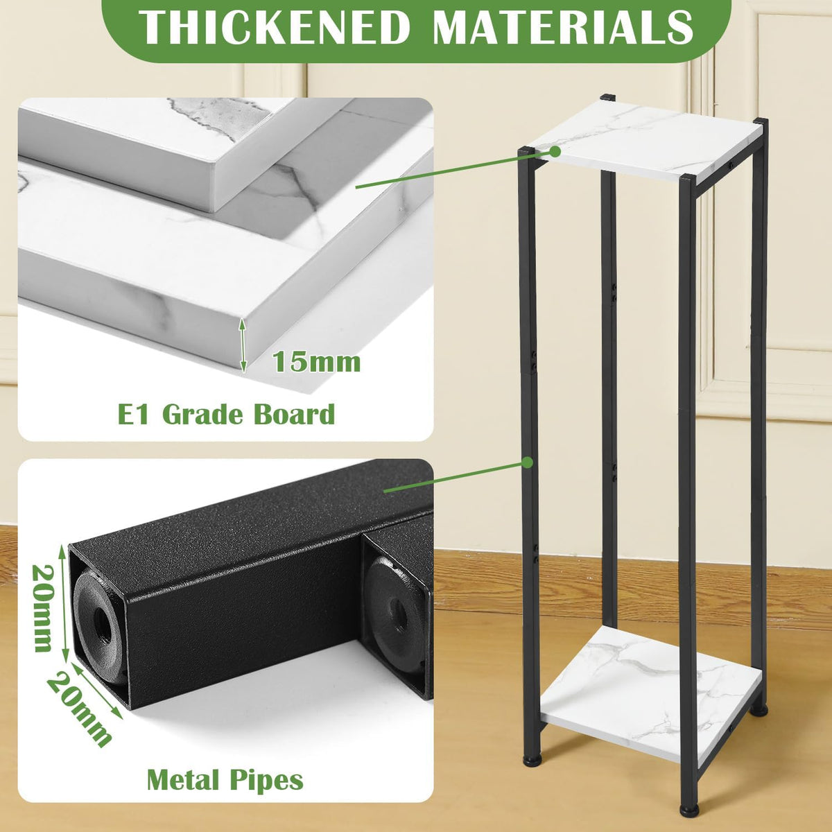 Extra Tall Plant Stand Indoor,40 Inch Plant Stands,2 Tier Metal Plant Stand with Heavy Duty