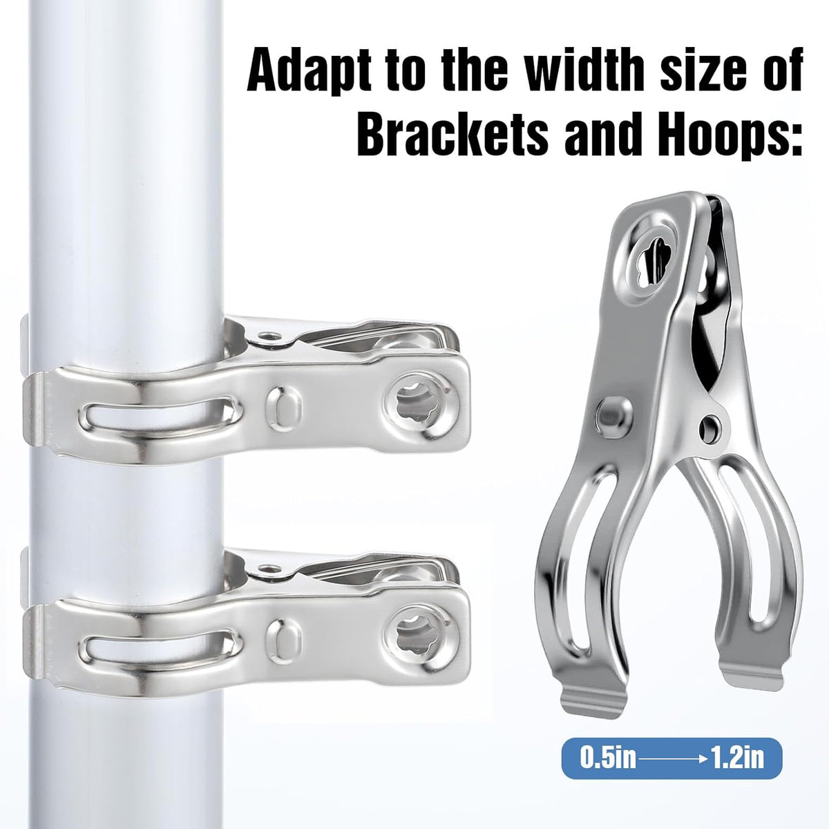 Upgraded 200 PCS Garden Clips, Greenhouse Clamps 100% Stainless Steel Heavy Duty Greenhuose Clips