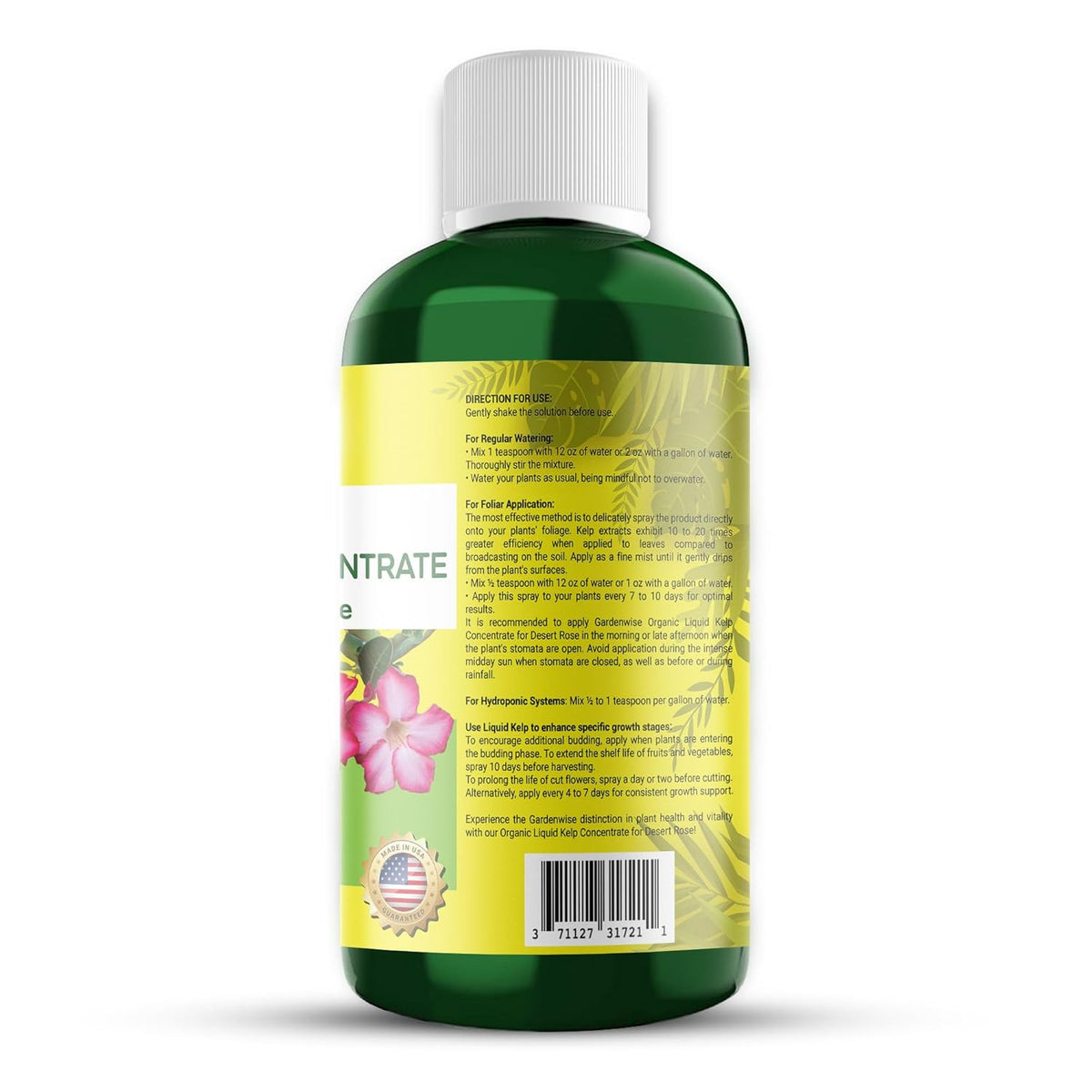 Liquid Kelp Fertilizer for Desert Rose - Plant Food for Adenium & Desert Plants - Organic Seaweed