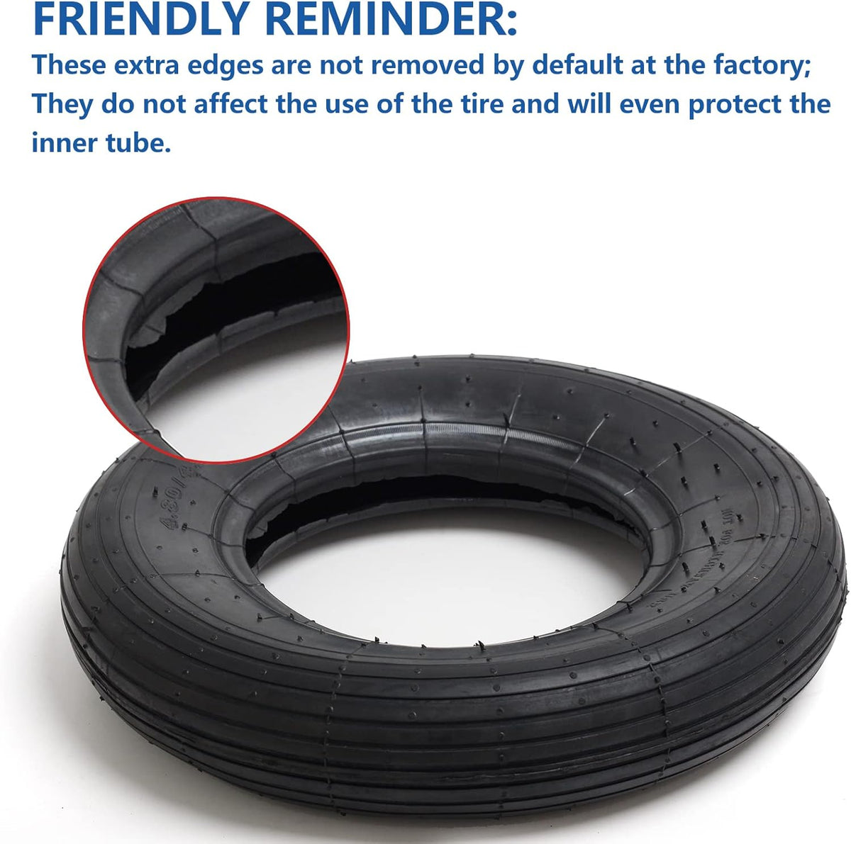GIGOOL 4.80/4.00-8" Replacement Tire and Inner Tube Set, 2 Pack, 15" Heavy Duty Tire and Wheel