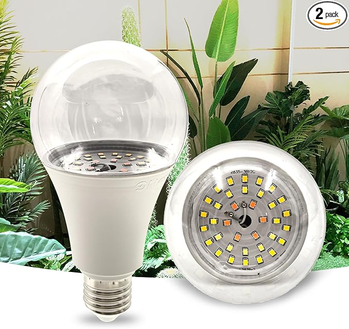 A25 Bulb Plus Size, 15W Grow Bulb,150W Equivalent,LED Grow Light Bulbs, Full Spectrum Grow