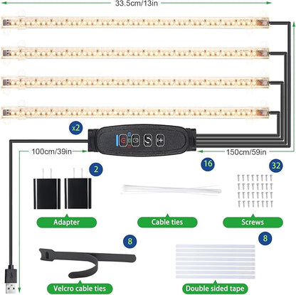 13 Inches Plant Growing lamp Strips, Full Spectrum LED 3500K Grow Light for Indoor Plants with