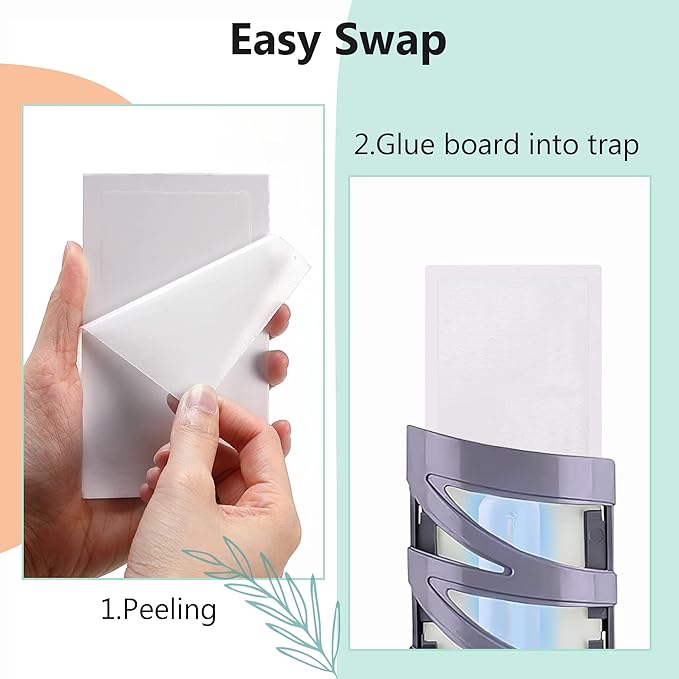 Qualirey 30 Pack Replacement Fly Glue Boards, Compatible with Gardner FlyWeb Fly Classic and Plus