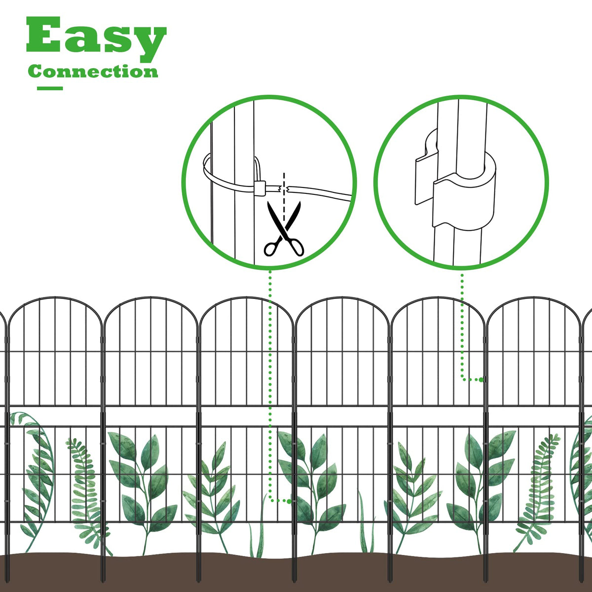 Decorative Garden Fence Fencing 36in (H) x 10ft (L) Animal Barrier for Dog
