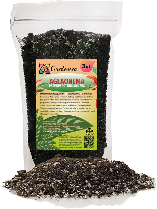 Gardenera GARDENERA Aglaonema Plant Potting Soil - Enhance Foliage Beauty and Health with