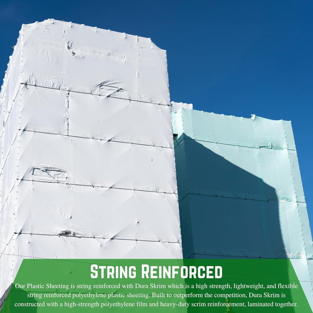 Farm Plastic Supply - Dura Skrim 10 Mil White String Reinforced Plastic Sheeting - White Plastic