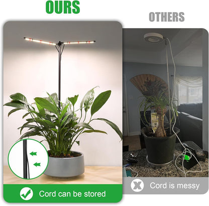 Plant Grow Lights for Indoor Plants Full Spectrum with 3/6/9H Timer & Dimming, Slim Plant Lights