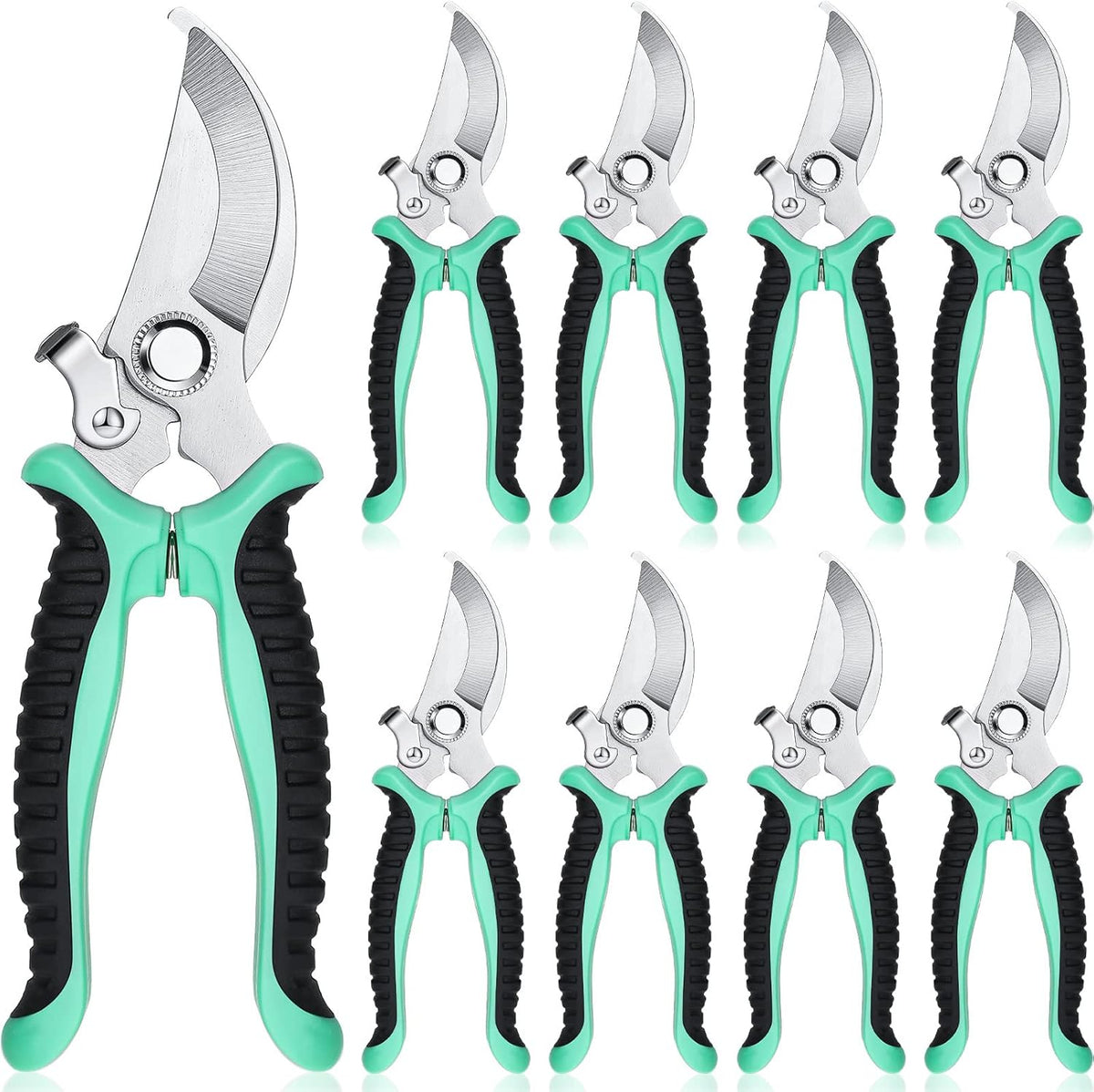 Lothee 9 Pcs Garden Shears Pruning Garden Clippers Bulk Bypass Pruner Heavy Duty for Gardening