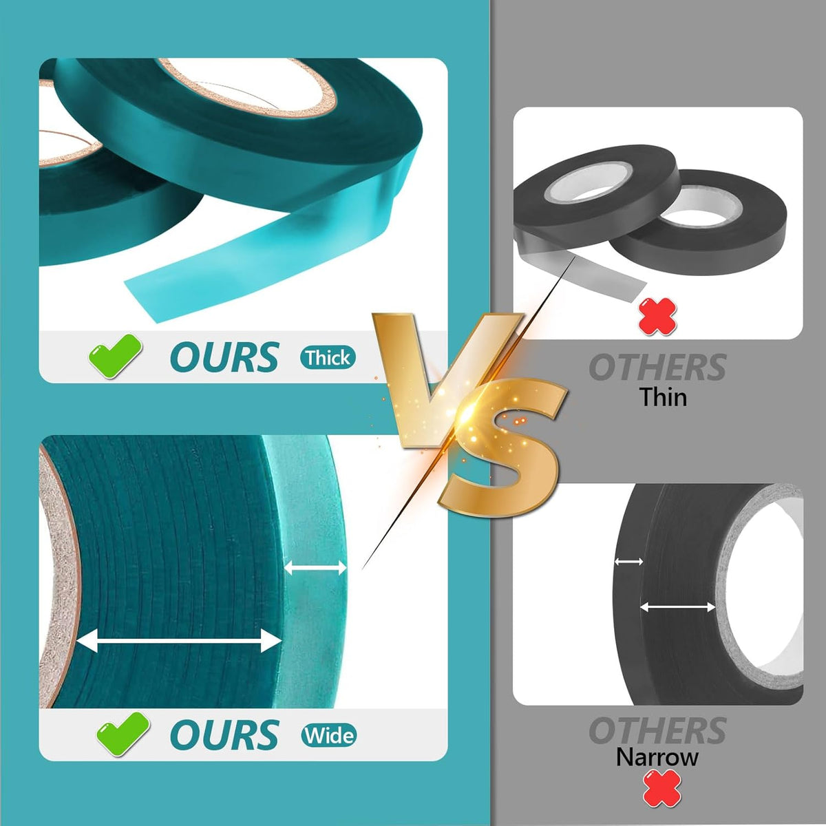 20 Pack Total 2700 Feet Stretch Tie Tape Roll 1/2" Garden Tape Sturdy Garden Plant Ties Green Vinyl