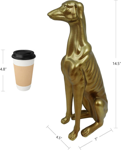 Exquisite Greyhound Sculpture, Unique Resin Dog Statue for Home Decor, Coffee Table, Entryway