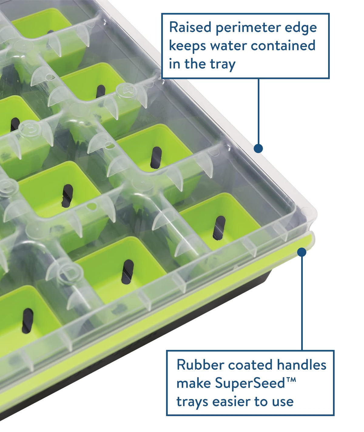 Burpee SuperSeed Starting Tray | 16 XL Cell | Reusable & Dishwasher Safe | for Vegetable, Flower &