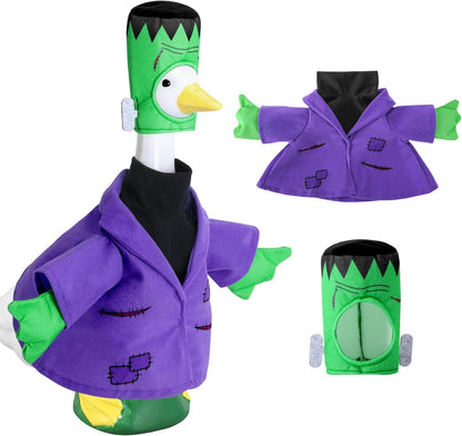 Watayo 2 Pcs/Set Halloween Monster Goose Outfits, Porch Goose Statue Monsters Costume, Lawn Goose