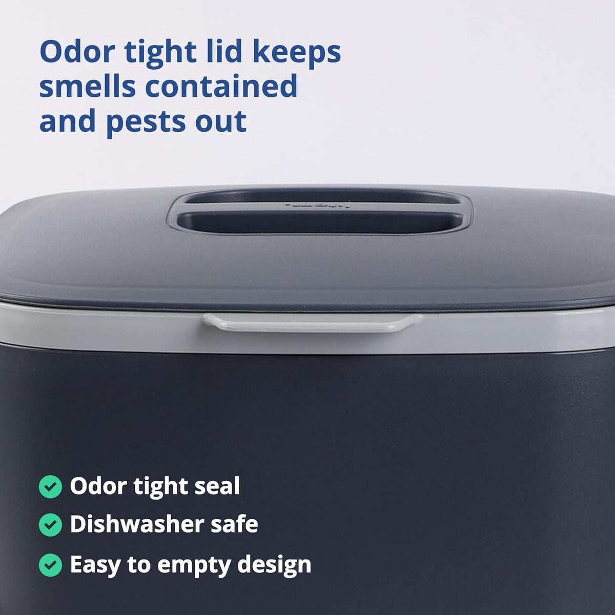 Blue Ginkgo Kitchen Compost Bin [5L / 1.32 GAL] – Filter-Free, Odor-Tight Countertop Food Waste
