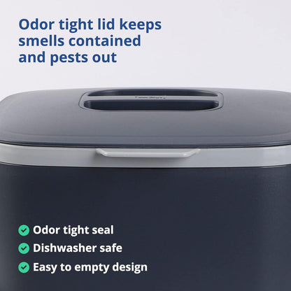 Blue Ginkgo Kitchen Compost Bin [5L / 1.32 GAL] – Filter-Free, Odor-Tight Countertop Food Waste
