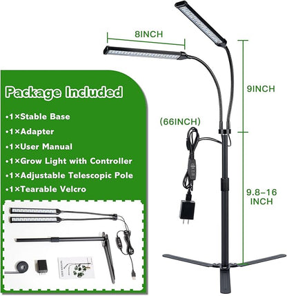 Grow Lights for Indoor Plants, Full Spectrum LED Tabletop Plant Lights for Indoor Growing