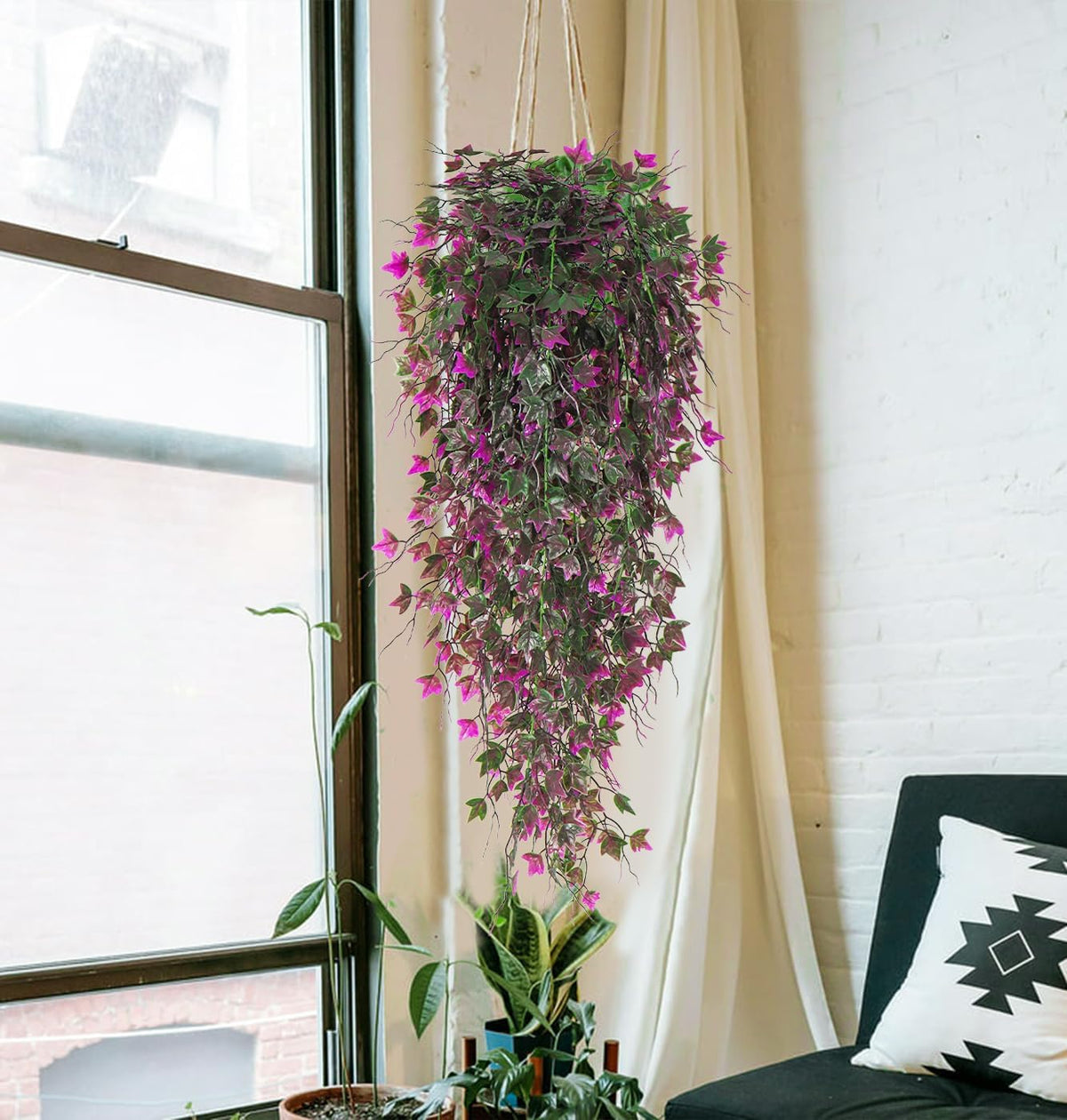 RECUTMS Artificial Hanging Plants Fake Ivy Plant Faux Plants Hanging UV Resistant Artificial Plants