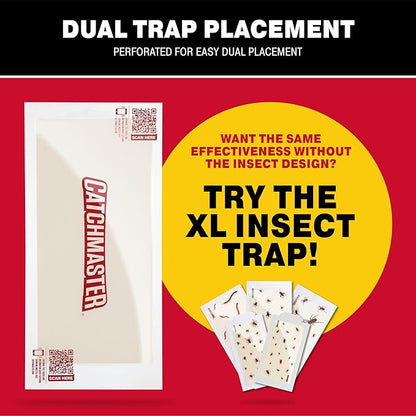 Catchmaster XL Extra-Strength Centipede & Spider Glue Traps 20-PK, Adhesive Bug Catcher, Spider