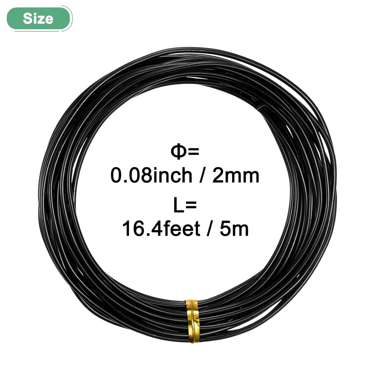 2mm Bonsai Training Wire, 16.4 Feet Total Anodized Aluminum Bonsai Wires for Bonsai Tree