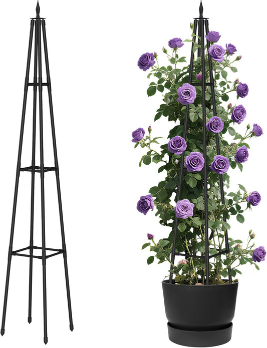 5.2Ft obelisk trellis for Climbing Plants outdoor,5.2Ft garden trellis with Extra Thickened