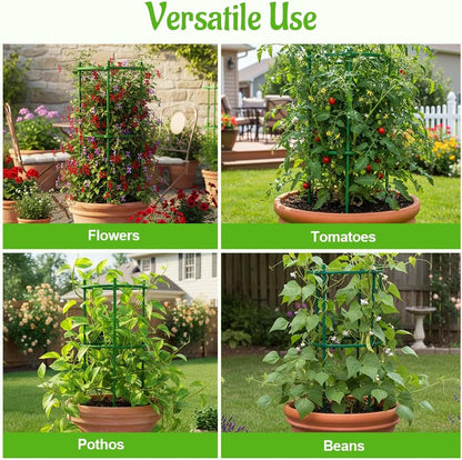 Plant Support Stakes, 2025 Upgraded Tomato Cages for Garden, Garden Flower Stakes, Round Plants