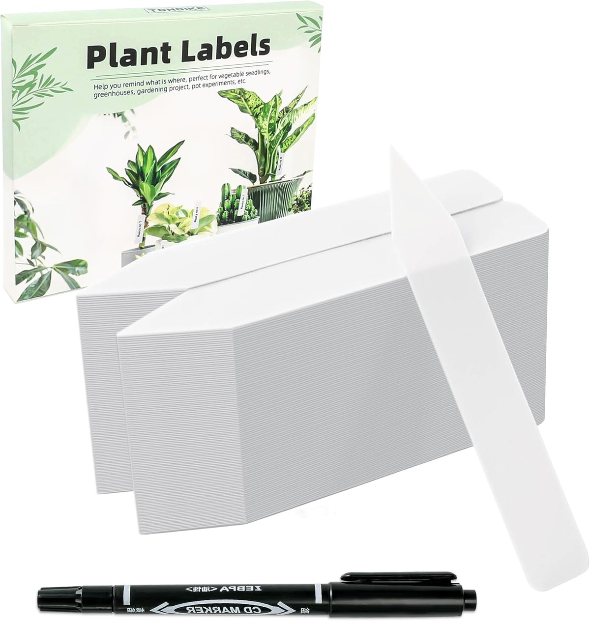 Plant Labels 4 Inch 200Pcs Plastic Plant Name Tags for Seedlings Garden Labels Markers Nursery