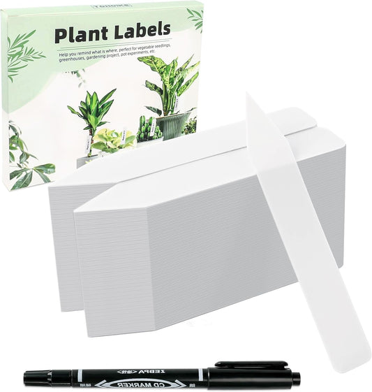 Plant Labels 4 Inch 200Pcs Plastic Plant Name Tags for Seedlings Garden Labels Markers Nursery