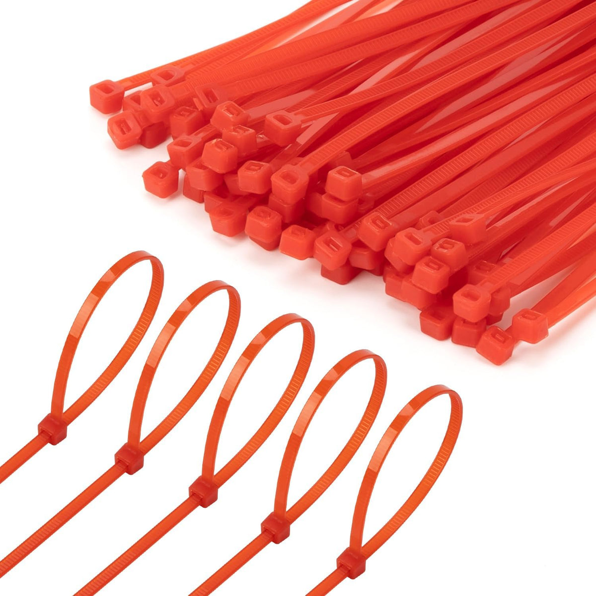 6 Inch Red Zip Tie 1000 PCS, 18 Lbs - Small to Medium Zip Tie, Nylon PA66 UV Resistant Cable Tie