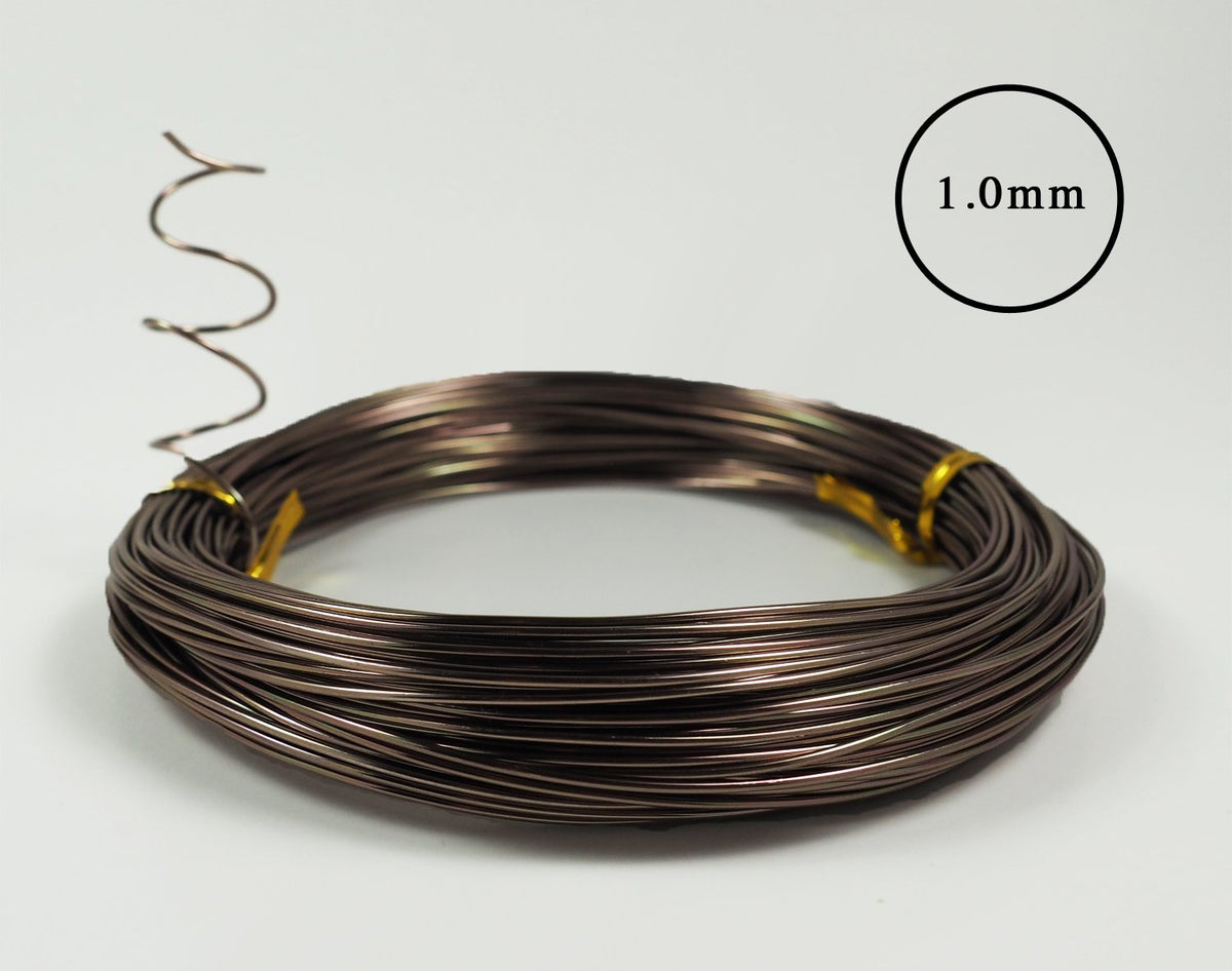 Anodized Aluminum Bonsai Training Wire 5-Size Starter Set with Canvas Bag - 1.0mm, 1.5mm, 2.0mm