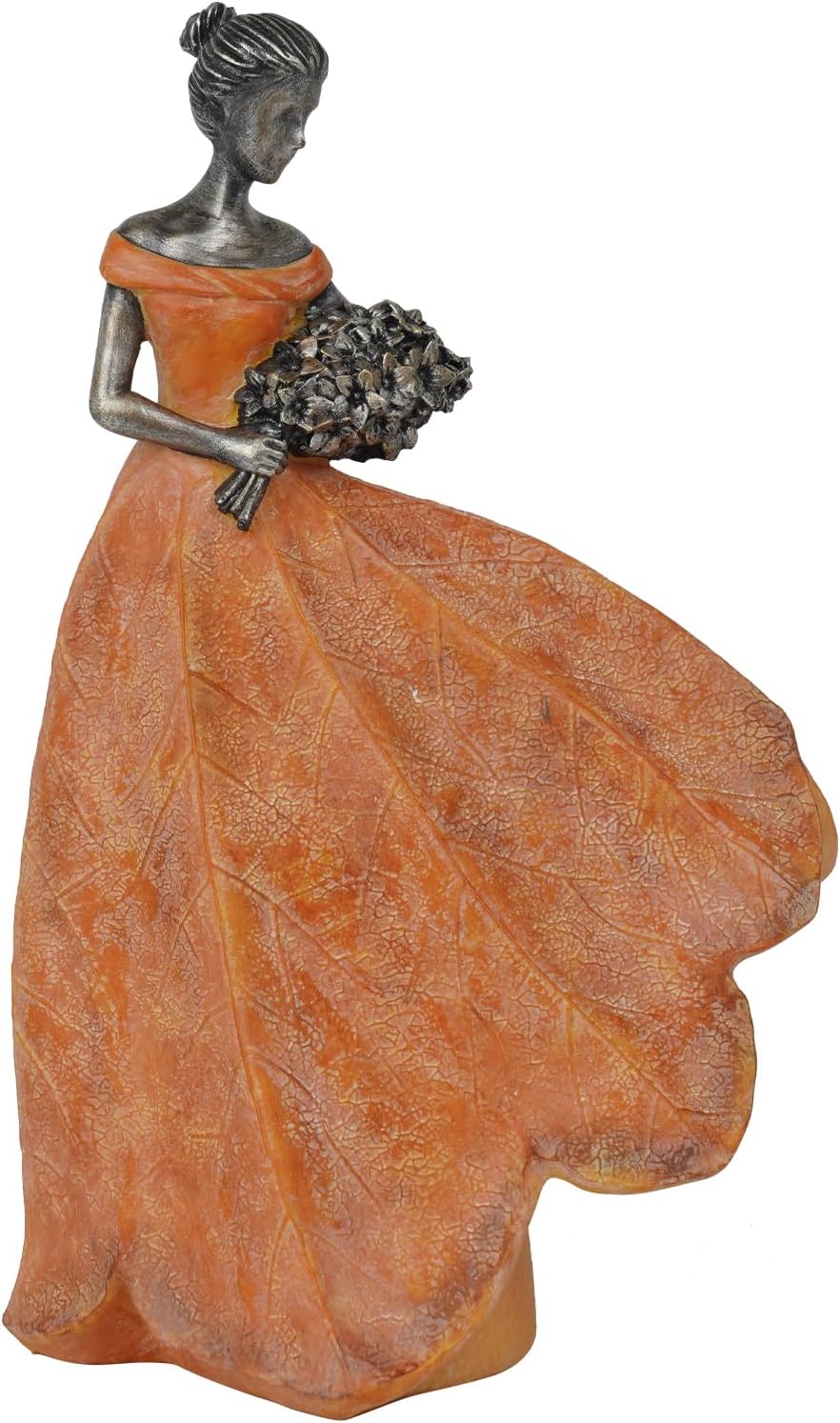 Guichifun Fairy Statue Collection Home Decoration - Orange Leaf Angel Girls Resin Fall Decor for