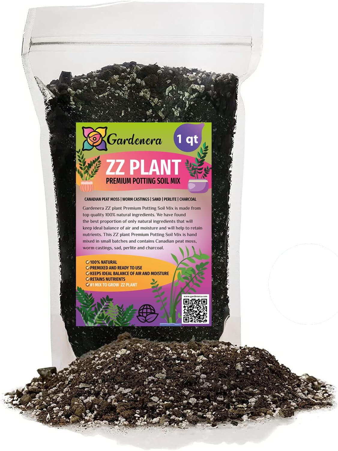 Gardenera Premium ZZ Plant Ultra-Performance Potting Mix - Proven Formula for Thriving Zamioculcas