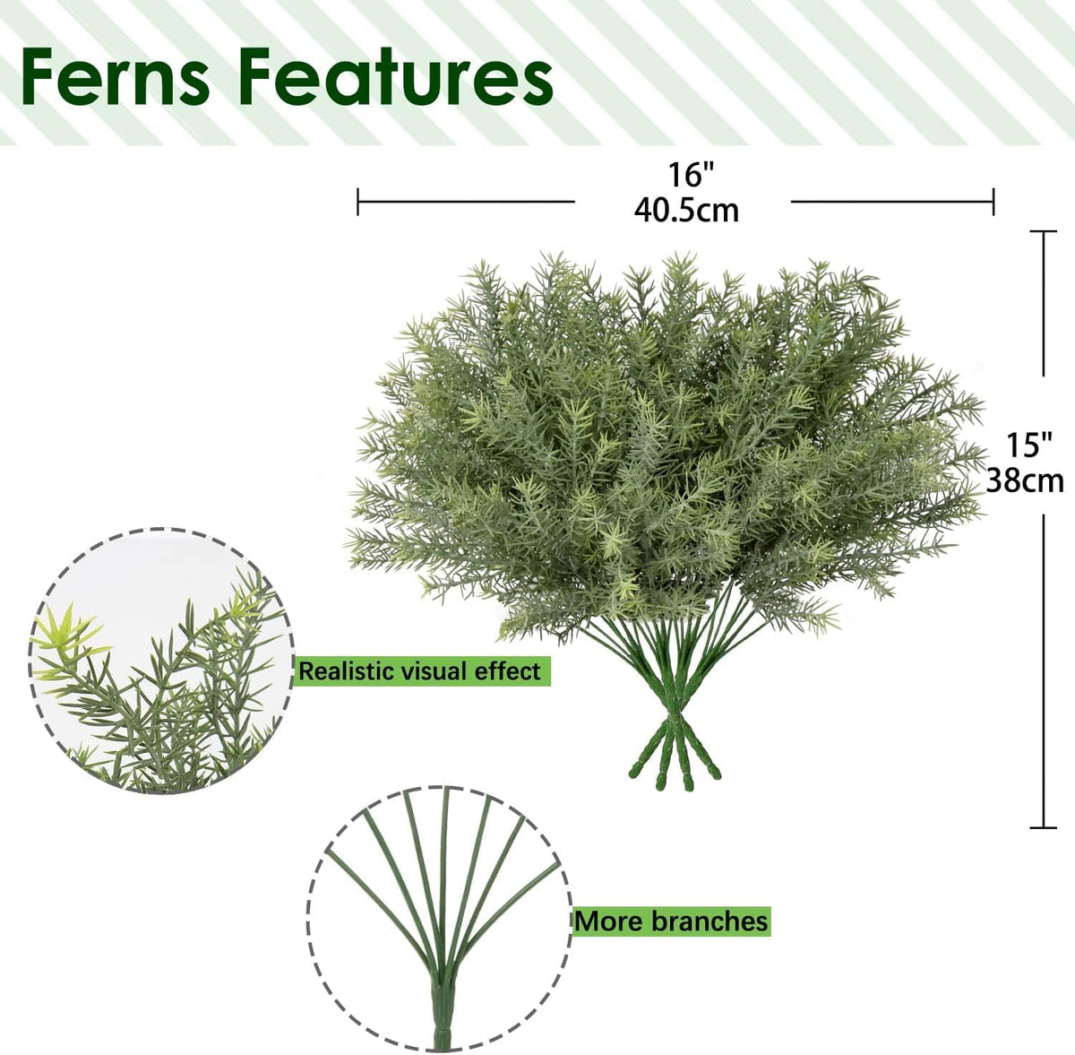 Artificial Rosemary Stems Fake Greenery Plants Faux Bushes Shrubs in Frosted Green for Decor Home