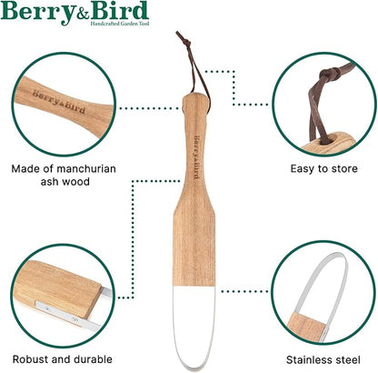 Berry&Bird Loop Weeder, 12.6-Inch Gardening Weed Cutter/Remover, Garden Weeding Scraper Tool with