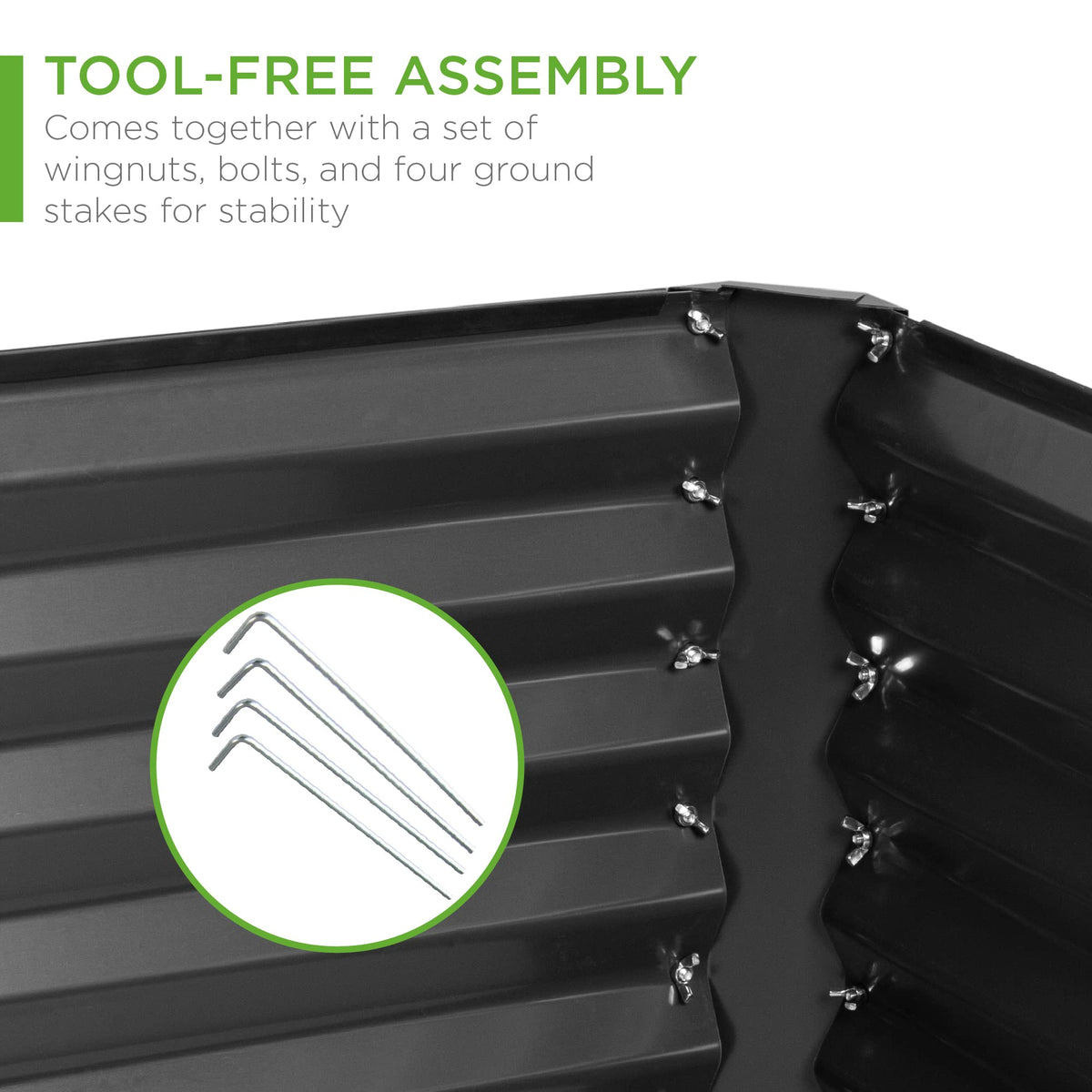 Best Choice Products 8x4x2ft Outdoor Metal Raised Garden Bed, Deep Root Planter Box for Vegetables