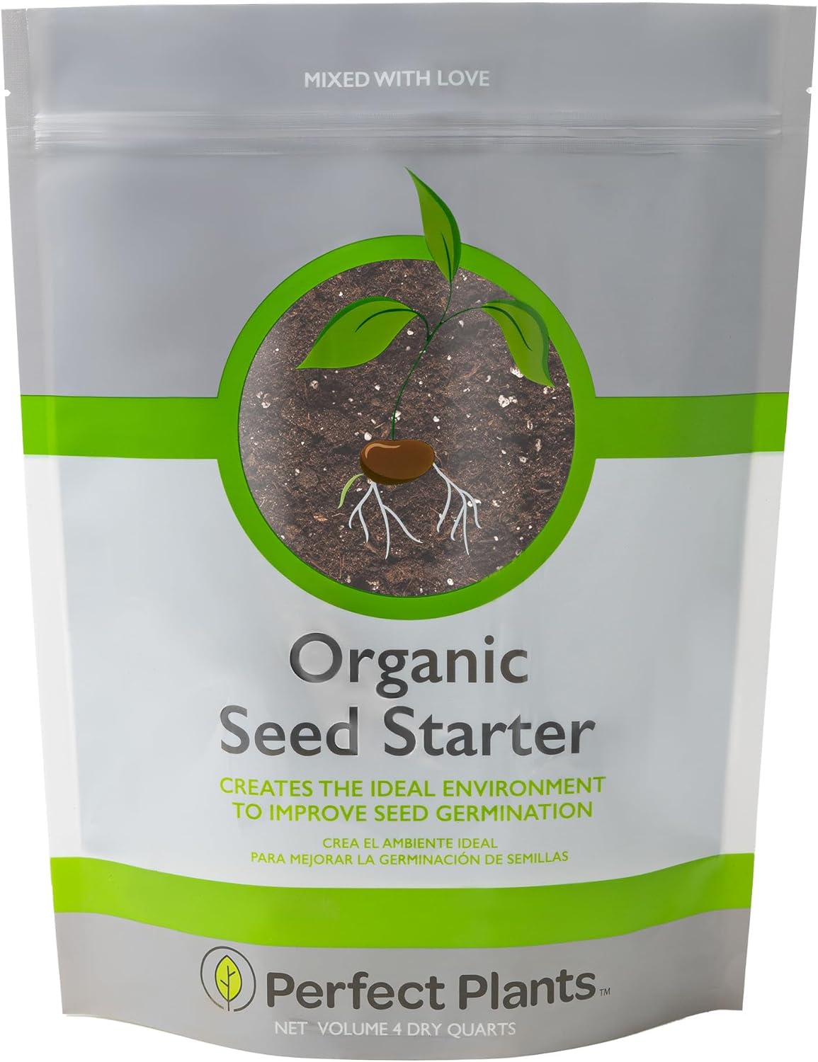 Perfect Plants Organic Seed Starter Soil Mix 4qt. | Contains Worm Castings and Mycorrhizae |